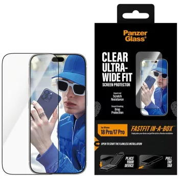   PanzerGlass Ultra-Wide Fit Fastfit in-a-box iPhone 18 Pro / 17 Pro (PG56343) üvegfólia