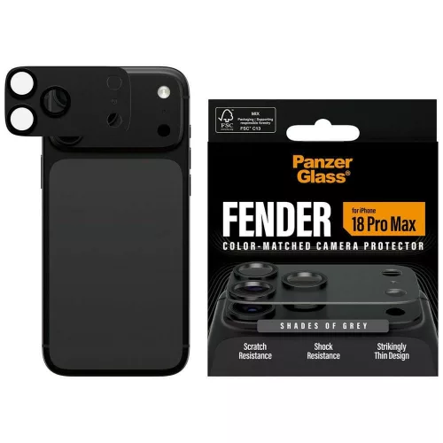 PanzerGlass Fender Camera Protector lens protector iPhone 18 Pro Max (PG58363) kameravédő, szürke