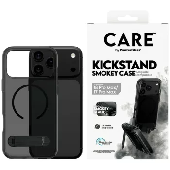   Care by PanzerGlass Kickst w. Black MagSafe Smokey iPhone 18 Pro Max / 17 Pro Max (CR82928) tok, szürke