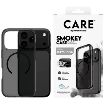   Care by PanzerGlass Smokey w. Black MagSafe iPhone 18 Pro / 17 Pro (CR91922) tok, fekete