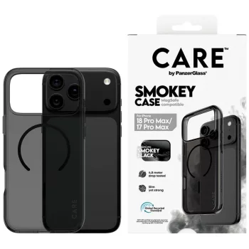   Care by PanzerGlass Smokey w. Black MagSafe iPhone 18 Pro Max / 17 Pro Max (CR73079) tok, fekete