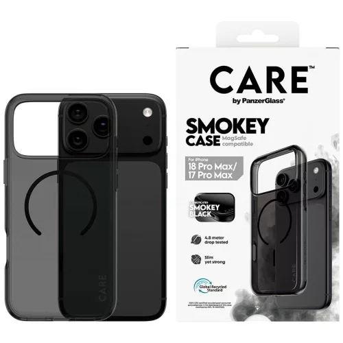 Care by PanzerGlass Smokey w. Black MagSafe iPhone 18 Pro Max / 17 Pro Max (CR73079) tok, fekete