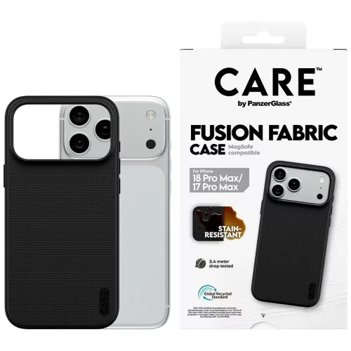 Care by PanzerGlass Fusion Fabric MagSafe iPhone 18 Pro Max / 17 Pro Max (CR57114) tok, fekete