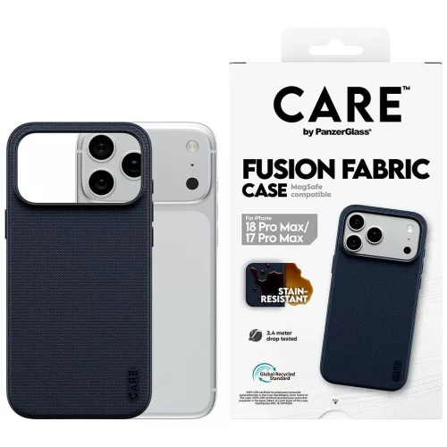 Care by PanzerGlass Fusion Fabric MagSafe iPhone 18 Pro Max / 17 Pro Max (CR17855) tok, kék