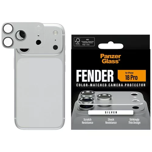 PanzerGlass Fender Camera Protector lens protector iPhone 18 Pro (PG08180) kameravédő, ezüst