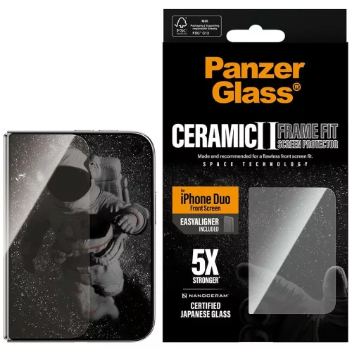 Ceramic glass PanzerGlass Ceramic Sub w. EasyAligner iPhone 18 Duo üvegfólia