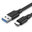 Ugreen USB/USB-C adat- és töltőkábel, 3.0 gyorstöltés, 3A, 2m, fekete