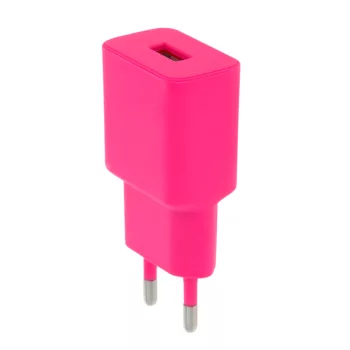   Setty hálózati töltő 1x USB 2,4A LSIM-A-126 , rózsaszín