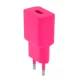 Setty hálózati töltő 1x USB 2,4A LSIM-A-126 , rózsaszín