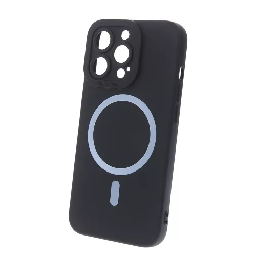 Silicon Mag Case MagSafe hátlap, tok iPhone 12 Pro Max 6,7", fekete