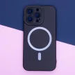 Silicon Mag Case MagSafe hátlap, tok iPhone 12 Pro Max 6,7", fekete
