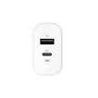 Forever TC-01-20AC PD QC hálózati töltő 1x USB-C 1x USB 20W, fehér