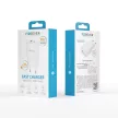 Forever TC-01-20AC PD QC hálózati töltő 1x USB-C 1x USB 20W, fehér