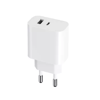  Maxlife MXTC-06 PD QC hálózati töltő 1x USB-C 1x USB 30W, fehér