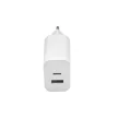 Maxlife MXTC-06 PD QC hálózati töltő 1x USB-C 1x USB 30W, fehér