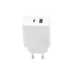Maxlife MXTC-06 PD QC hálózati töltő 1x USB-C 1x USB 30W, fehér