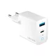 Forever TC-06-20AC PD QC hálózati töltő 1x USB-C 1x USB 20W, fehér