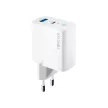 Forever TC-06-20AC PD QC hálózati töltő 1x USB-C 1x USB 20W, fehér