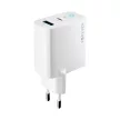 Forever TC-06-45AC GaN PD QC hálózati töltő 1x USB-C 1x USB 45W, fehér