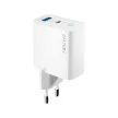 Forever TC-06-45AC GaN PD QC hálózati töltő 1x USB-C 1x USB 45W, fehér