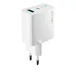 Forever TC-06-65AC GaN PD QC hálózati töltő 1x USB-C 1x USB 65W, fehér