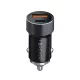 Forever CC-06 PD QC autós töltő 1x USB-C 1x USB 20W, fekete + USB-C - USB-C kábel 60W