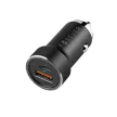 Forever CC-06 PD QC autós töltő 1x USB-C 1x USB 20W, fekete + USB-C - USB-C kábel 60W