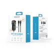 Forever CC-06 PD QC autós töltő 1x USB-C 1x USB 20W, fekete + USB-C - USB-C kábel 60W