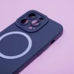 Silicone Mag MagSafe hátlap, tok iPhone 15 Plus 6,7", sötétkék