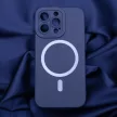 Silicone Mag MagSafe hátlap, tok iPhone 15 Plus 6,7", sötétkék