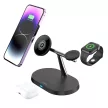 Maxlife MXWC-03 mágneses vezeték nélküli töltő 15W, fekete 3in1