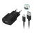 Forever TC-01 hálózati töltő 1x USB 2A, fekete + Lightning kábel
