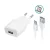 Forever TC-01 hálózati töltő 1x USB 2A, fehér + microUSB kábel