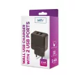 Setty hálózati töltő 2x USB 2,4A, fekete