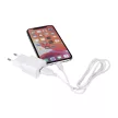 Maxlife MXTC-01 hálózati töltő 1x USB 2.1A, fehér + microUSB kábel