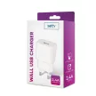 Setty hálózati töltő 1x USB 2,4A, fehér