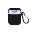 Case Airpods / Airpods 2 tok, fekete with hook