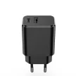 Setty hálózati töltő 1x USB + USB-C 3A 20W, fekete