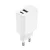 Setty hálózati töltő 1x USB + USB-C 3A 20W, fehér