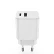 Setty hálózati töltő 1x USB + USB-C 3A 20W, fehér