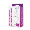 Setty hálózati töltő 1x USB 2,4A, fehér + Lightning kábel 1,0 m NEW