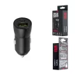 Maxlife MXCC-04 PD QC autós töltő 1x USB-C 1x USB 20W, fekete
