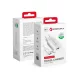 FORCELL F-ENERGY TFK-TC-1099 hálózati töltő USB A + kábel USB A to Type C QC3.0 2,4A 18W, fehér