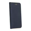 LUNA Book tok, arany iPhone 7 / 8 / SE 2020 / SE 2022 tok, sötétkék