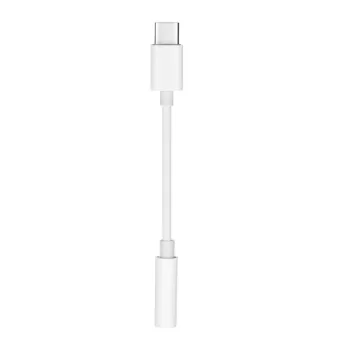 AUX Type C (male) Jack 3,5mm (female), adapter, fehér