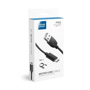 Blue Star LITE USB-A - Micro USB, 1,2m, kábel, fekete