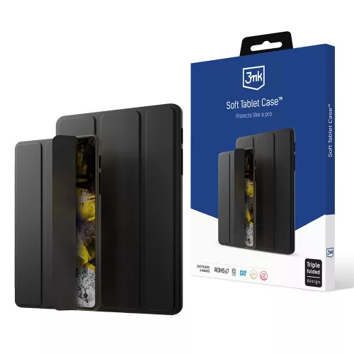 3MK Samsung Galaxy Tab A7 Lite up to 10" Soft Tablet Case tok, fekete