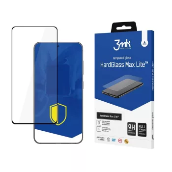   3MK edzett üvegfólia HardGlass Max Lite Samsung Galaxy S23 FE, átlátszó, fekete