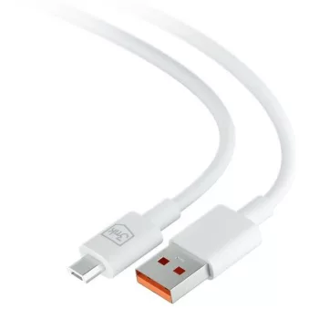  3MK Hyper Cable USB-A - Micro USB, 1,2m, 5 V 2.4A, kábel, fehér