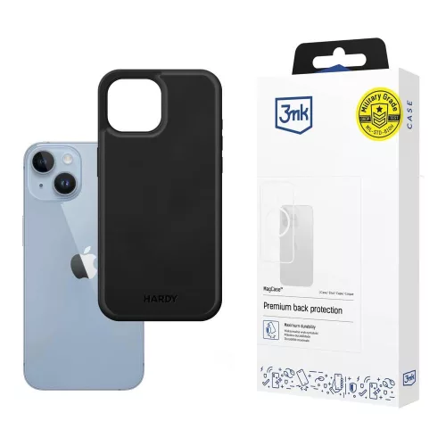 3mk Hardy Apple Silky Leather MagCase Apple iPhone 14 tok, fekete